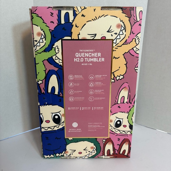 Stanley x LoveShackFancy x Labubu Quencher H2.0 40oz Tumbler w/ Box & Pouch - Picture 5 of 5